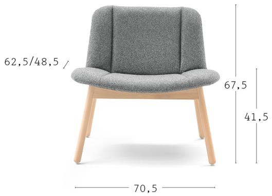 Billiani Кресло с тканевой обивкой Hippy 615 - Вид №3