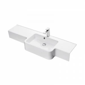 1A709931PI01P Подвесная раковина настенная прямоугольная AQUATON ОТЕЛЬ белая