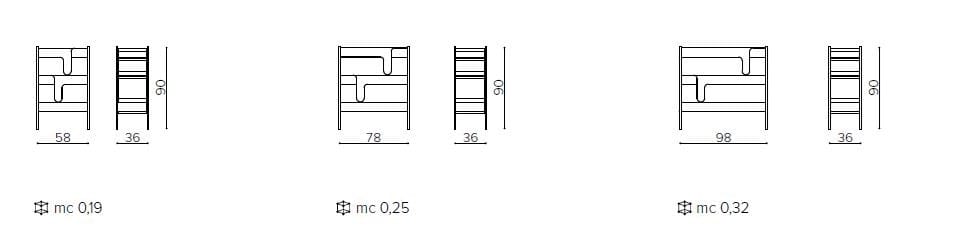 Отдельно стоящий книжный шкаф из листового металла True Design ARCH-00089193 - Вид №14