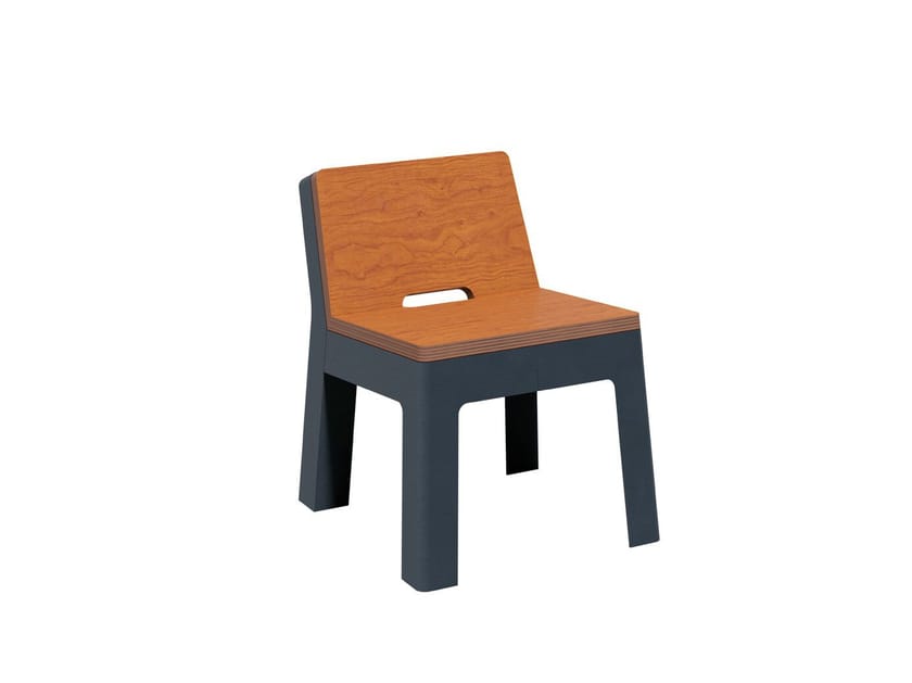 Наружное сиденье из металла и дерева со спинкой amop Lugarcomum ARCH-00027854