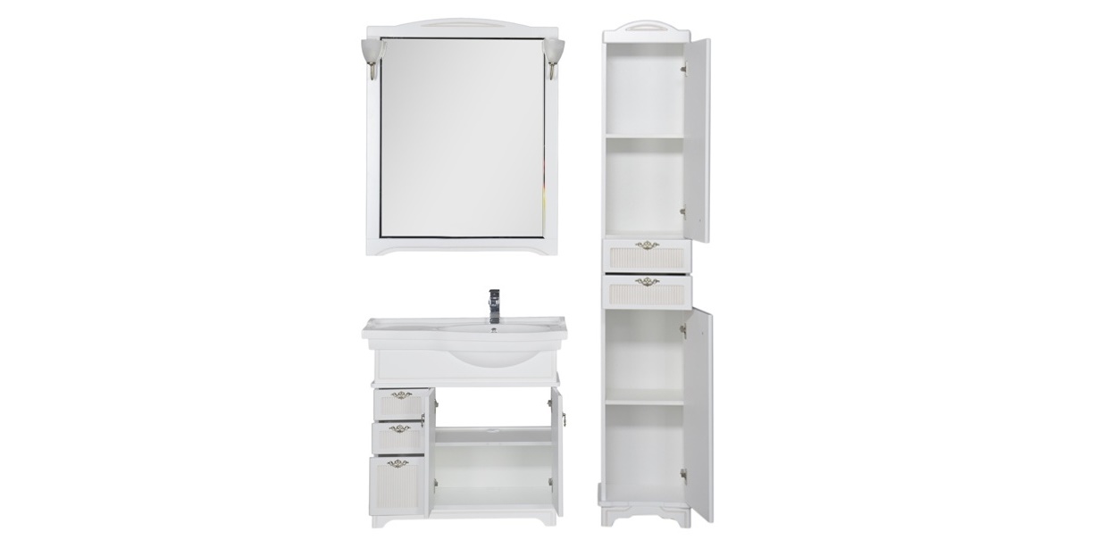 Комплект мебели Aquanet Луис 90 R белый 00169455 - Вид №2