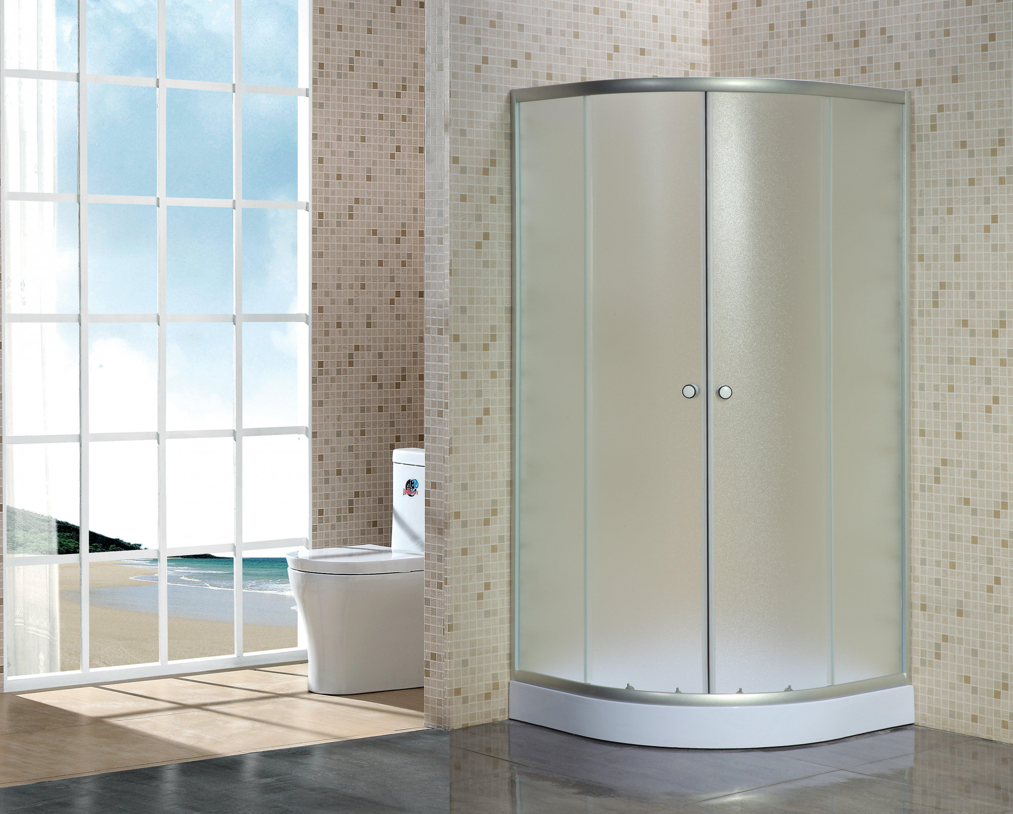 Душевой уголок NG- 003-08N (800х800х1950) низкий поддон(13см) стекло МАТОВОЕ Niagara ECO 0030822N