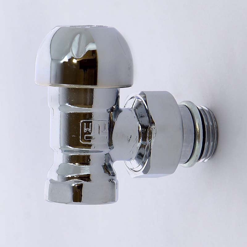 Вентиль НВ угловой для радиаторов обратный хромированный с разъемным соединением TIEMME 1/2" 3330001 - Вид №3