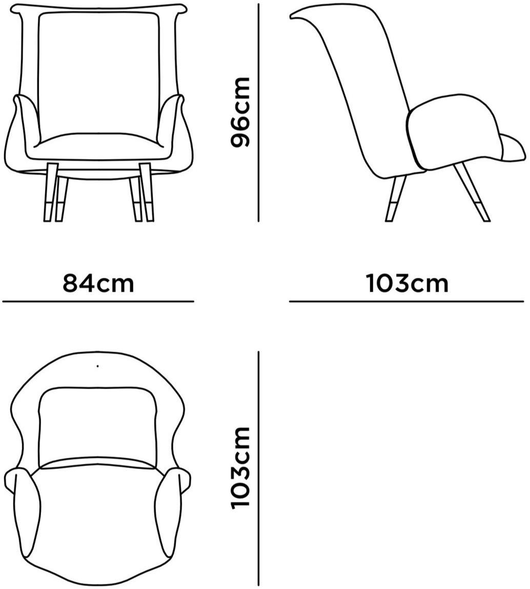 Greenapple Кожаное кресло с подлокотниками с высокой спинкой Perfect raw G703175  - Вид №5