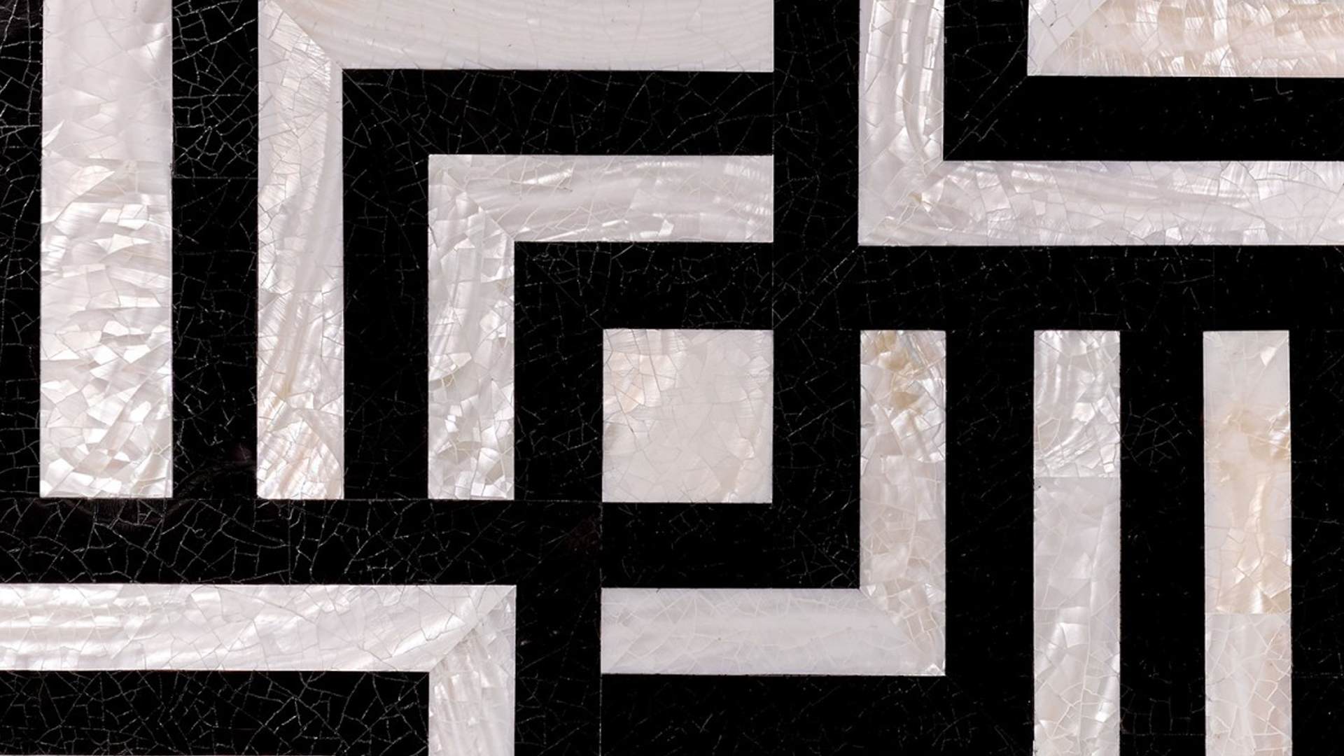 10593252 L’Objet Поднос прямоугольный "Лабиринт" 31х17х3см (перламутр) Ракушки  - Вид №2