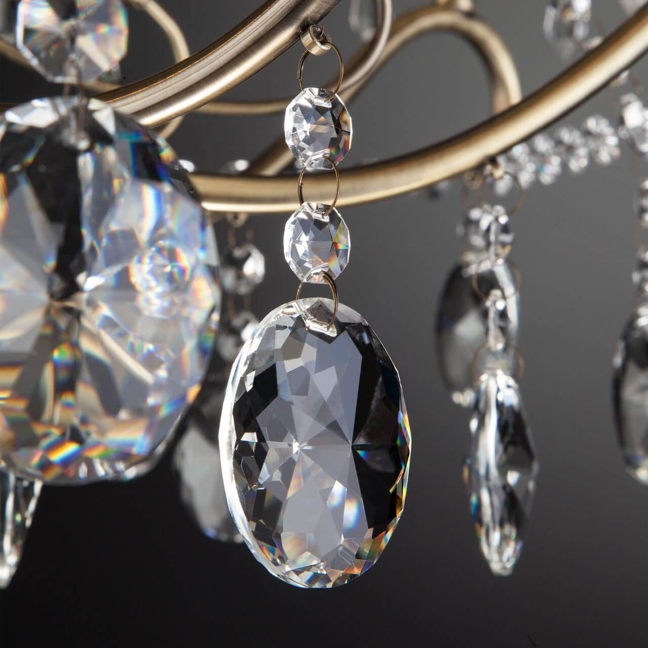 Подвесная люстра Eurosvet 10103/8 античная бронза/прозрачный хрусталь Strotskis EUROSVET ДИЗАЙНЕРСКИЕ, TEODORE 00-3887899 Бронза;прозрачный  - Вид №2