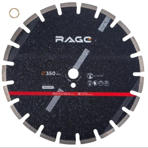 Алмазный диск RAGE для резки асфальта и бетона 350 мм 89435059