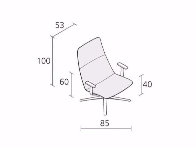 Спицевое вращающееся кресло с подлокотниками Alias тонкий ARCH-00074389 - Вид №4