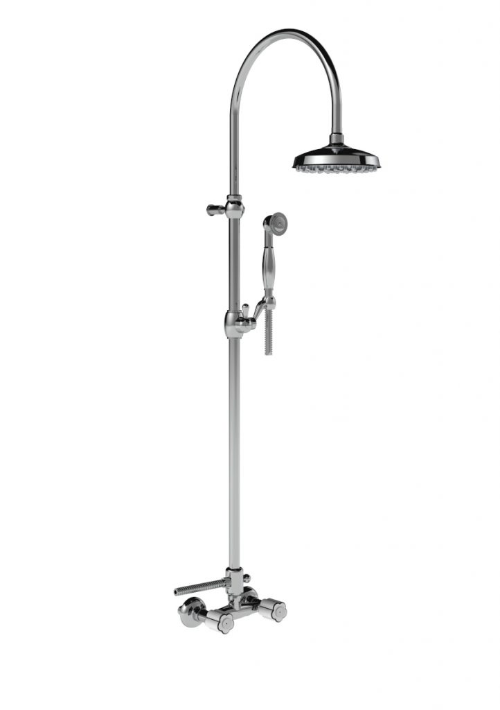 11537 / D БЕЛЫЙ-12537 / D ЧЕРНЫЙ Внешний смеситель для душа с трубкой, лейкой и дуплексным душем. Bongio Fleur Blanc&Noir 11537/D BLANC-12537/D NOIR