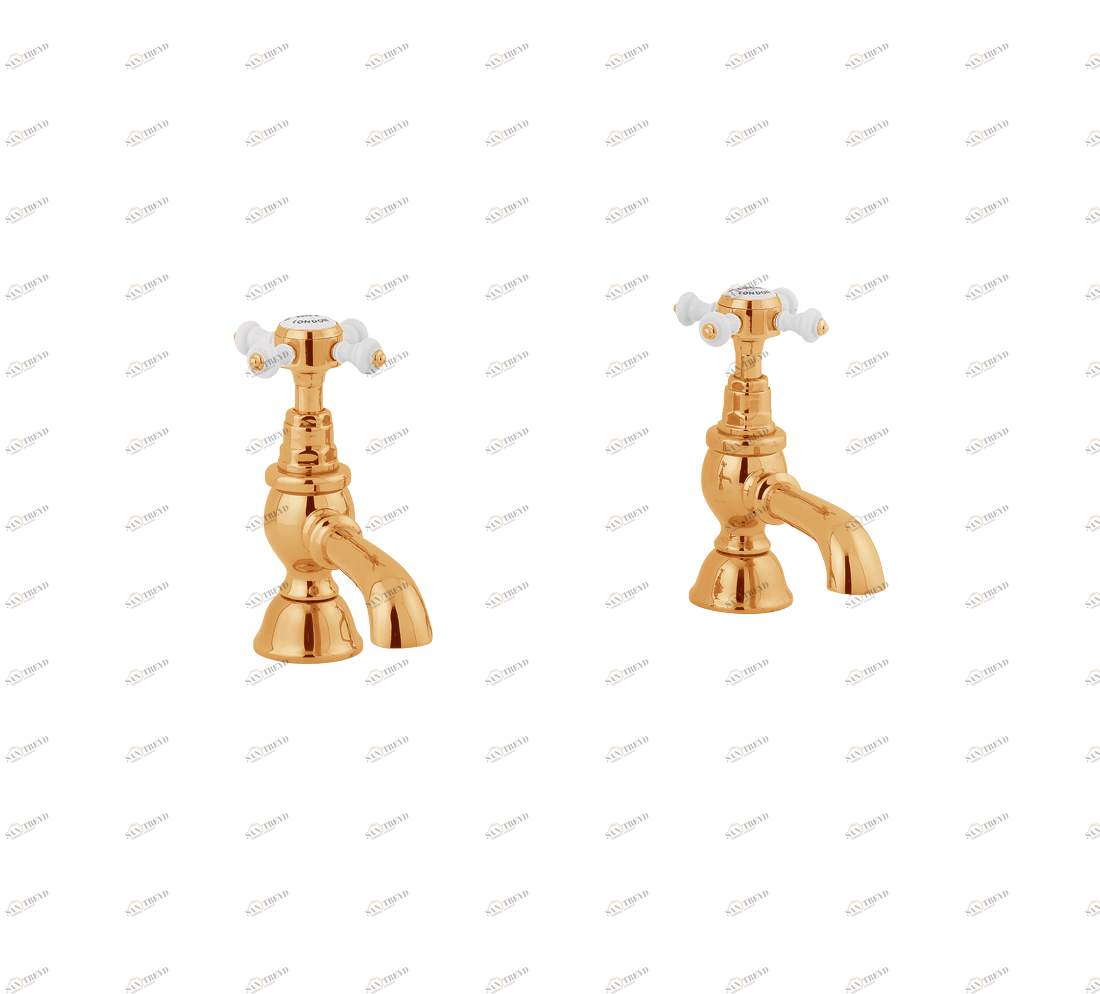 Gentry Home Смеситель для раковины от центра к центру 2 отверстия под смеситель 200 мм Chelsea Темное золото GH100642