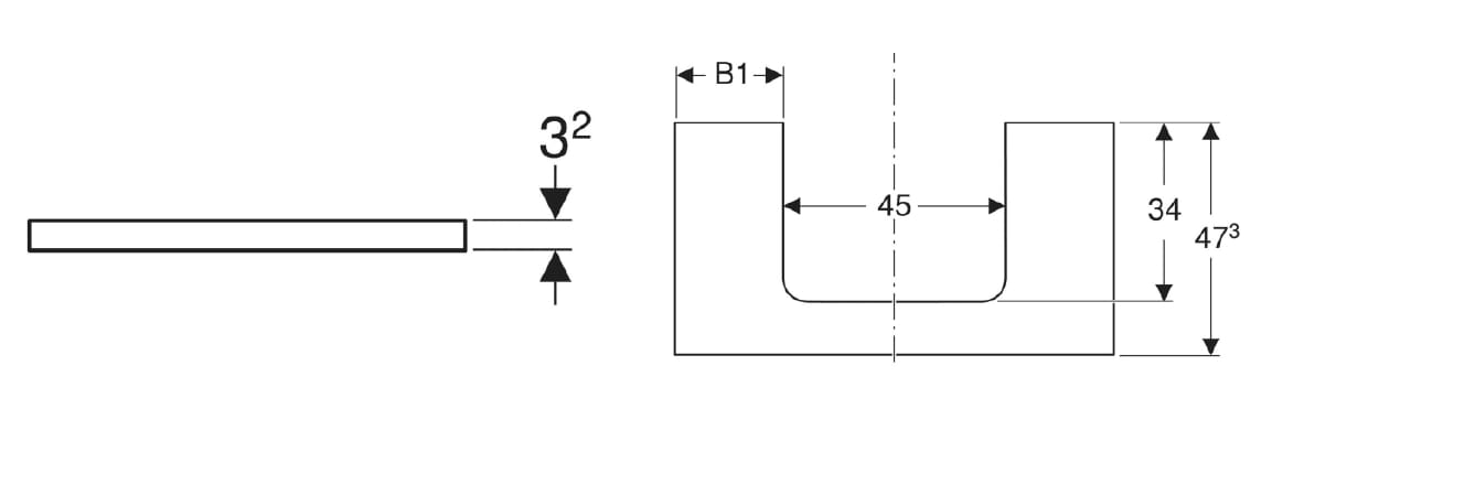 Столешница из ДСП Geberit One ARCH-00072606 - Вид №3