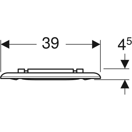 572840000 Сиденье унитаза Geberit Renova Comfort, безбарьерное, прямоугольный дизайн Geberit  - Вид №3