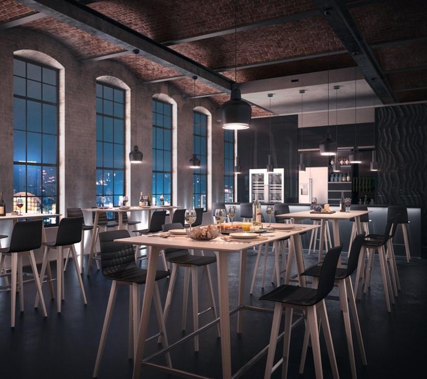 Brunner Высокий кожаный табурет со спинкой Fina sun-id-1354482 - Вид №1