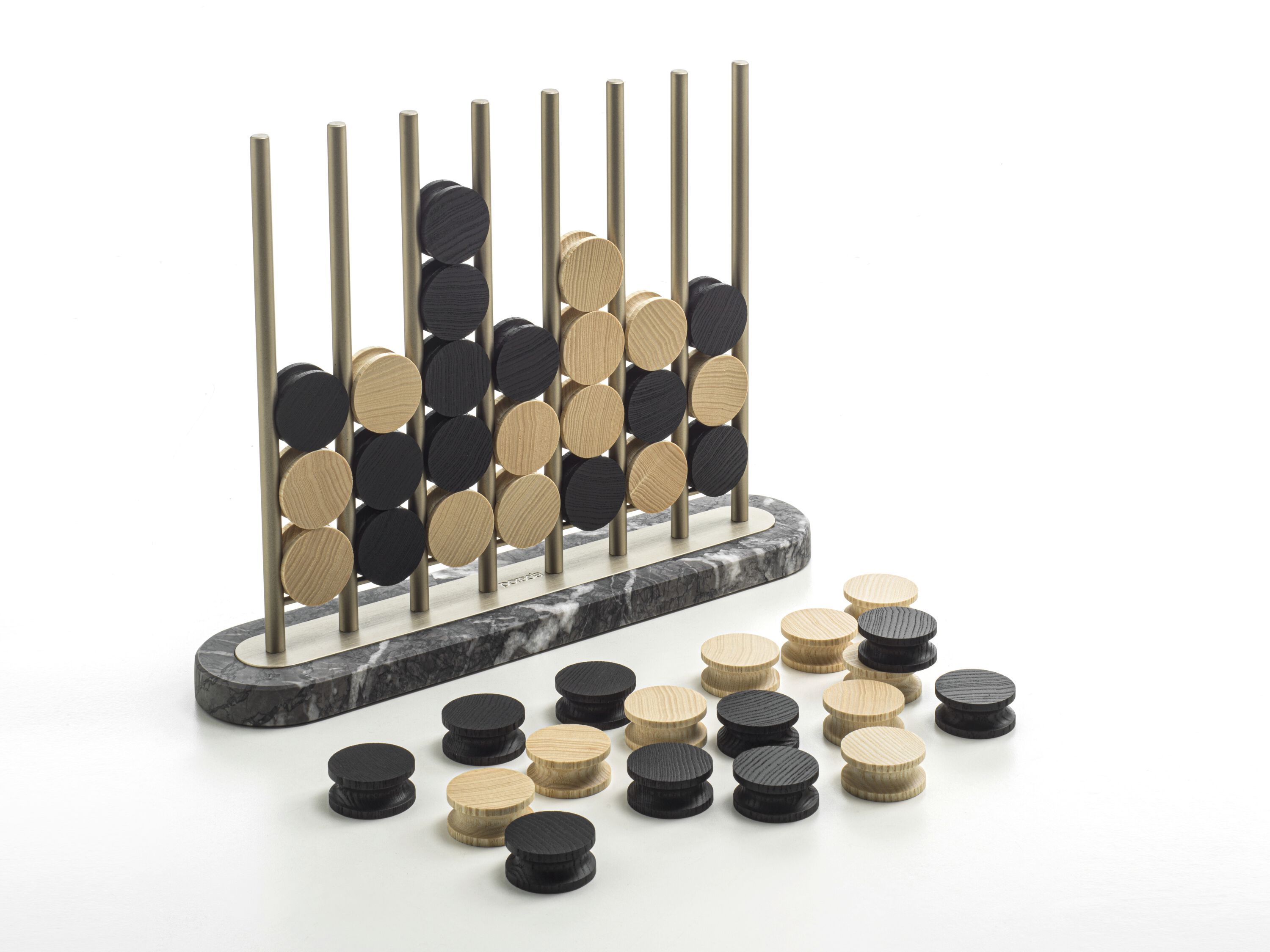 Настольная игра из Карнико-серого мрамора и грецкого ореха Porada двадцать четыре ARCH-00121927