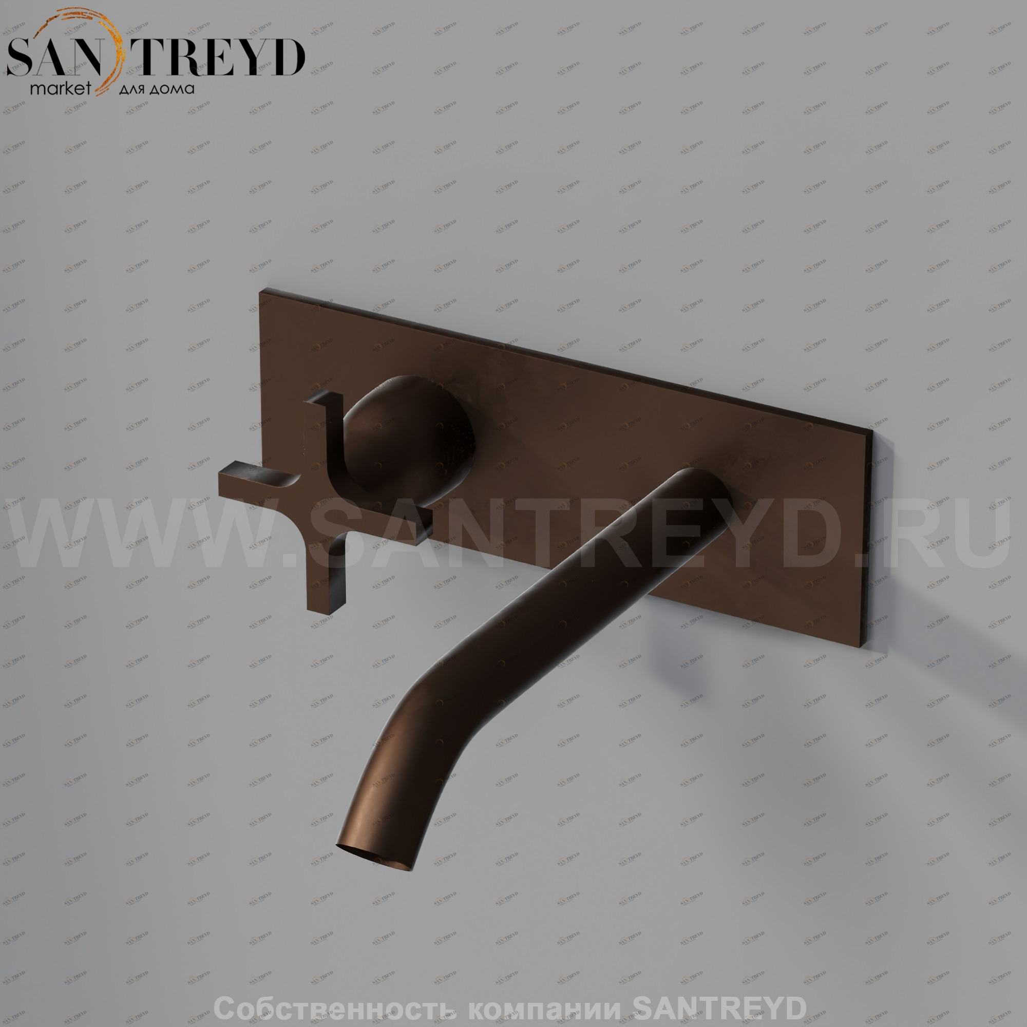 Встроенный смеситель AMEM334BR MEMORY для раковины бронзовый Agape