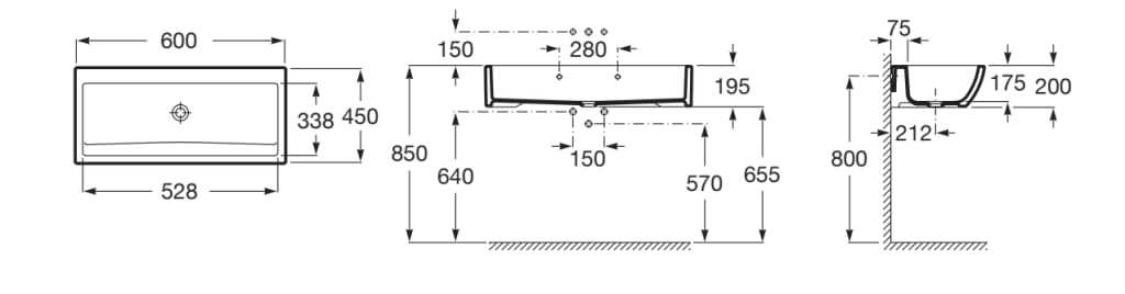 Фарфоровая раковина Roca ACCESS ARCH-00035981 - Вид №3