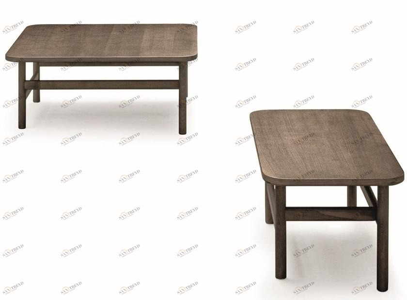 ZANETTE Прямоугольный журнальный столик из дуба Hood sun-id-1501426