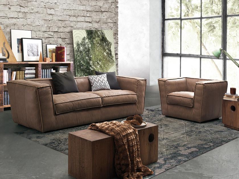 Oliver B. 3-х местный кожаный диван с обивкой Oliver b. wild sun-id-1423467 - Вид №1