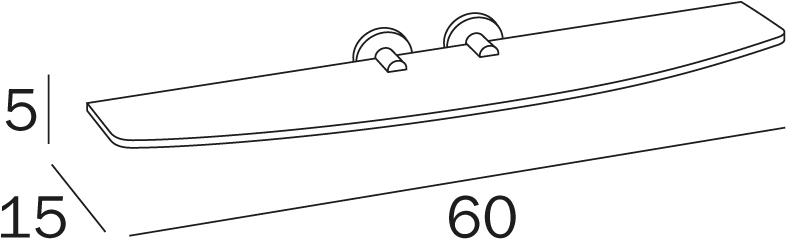 INDA® Хрустальная полка для ванной Touch A46080 - Вид №1
