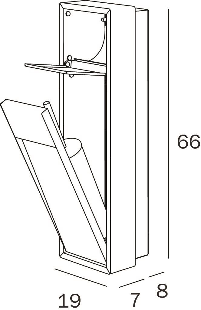 INDA® Модуль с держателем рулона и держателем для туалетной щетки My secret A8085a-a8086a - Вид №4