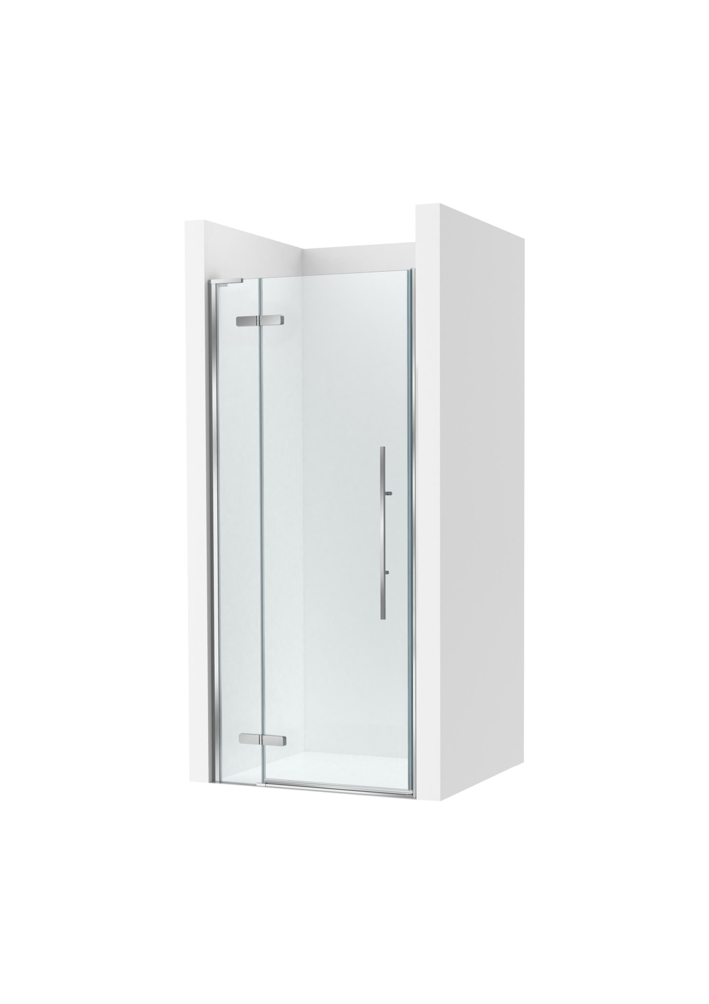 AM37214012M PEF - Душевая панель с 1 поворотной створкой + 1 неподвижная створка (между тремя стенами) ROCA Brisa