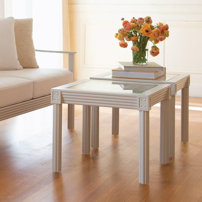 JANUS et Cie Прямоугольный сервисный столик из алюминия и стекла Quadratl sun-id-1512417 - Вид №2