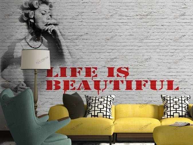 GLAMORA Виниловые обои под кирпич Fancy sun-id-1494597