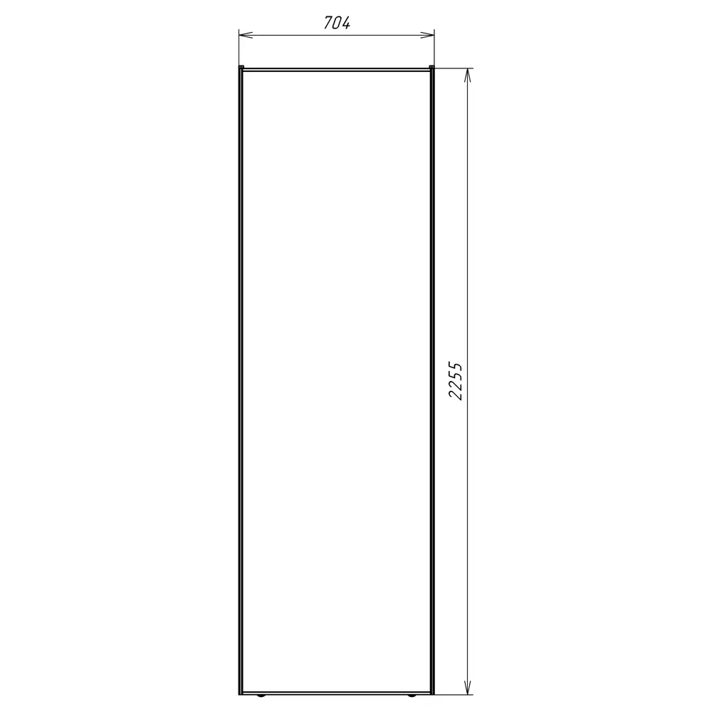 Дверь-купе KONSENSA 225.5x70.4 см с матовым зеркалом профиль белый узкий 89443972 STLM-2089763  - Вид №12