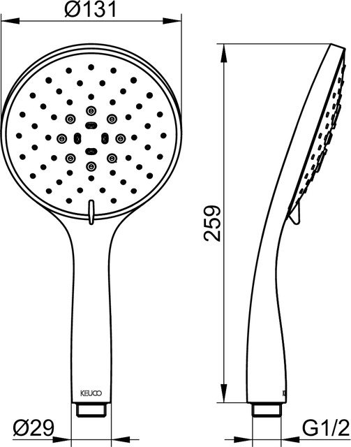 51580030300 Душевая лейка KEUCO Edition 400 - Вид №2