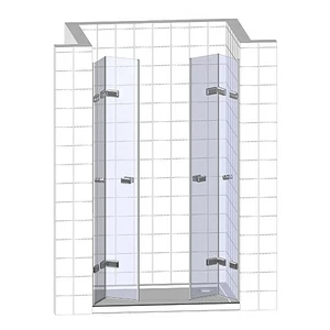 Душевые двери в нишу 150x200 GK-864TWO стекло прозрачное 6 мм GUTEWETTER TREND DOOR
