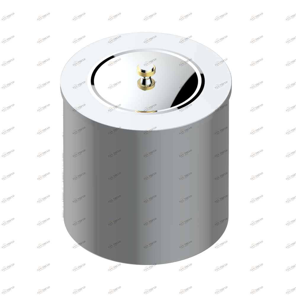 A9F-712CL WASTE BASKET WITH COVER Diameter : 200 mm Thg-paris Jaipur с металлическими ручками Хром/золото A9F-712CL CAT.A
