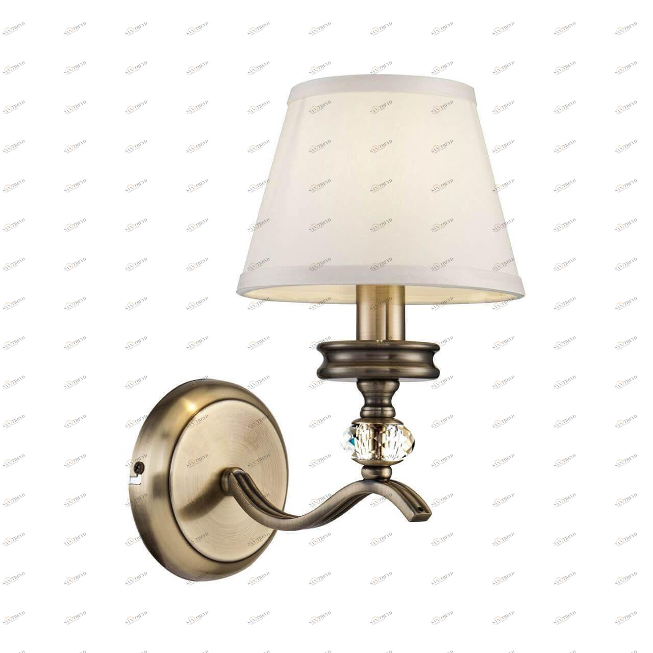 Бра металлическое с абажуром кремовое Alessandra FR2016WL-01BZ FREYA ALESSANDRA 00-3929231 Бежевый