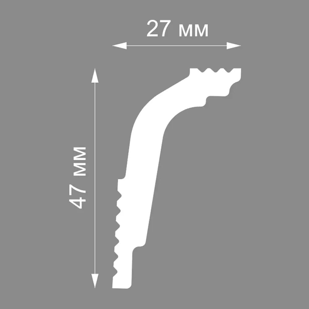Уголок для плинтуса полистирол Format 111Е белый 50 мм STLM-2154908 - Вид №1