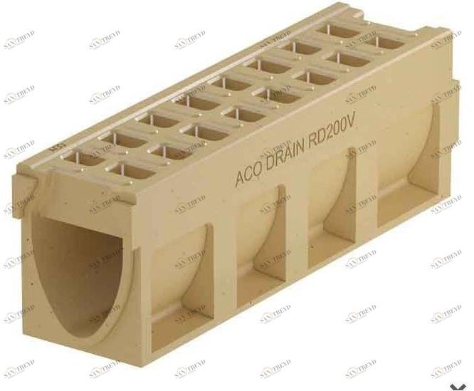 ACO PASSAVANT Канал дренажный из полимербетона Aco drain® monoblock rd sun-id-1437452