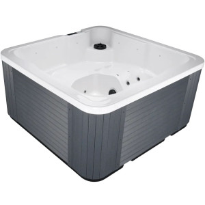 Открытый квадратный мини-бассейн с гидромассажем