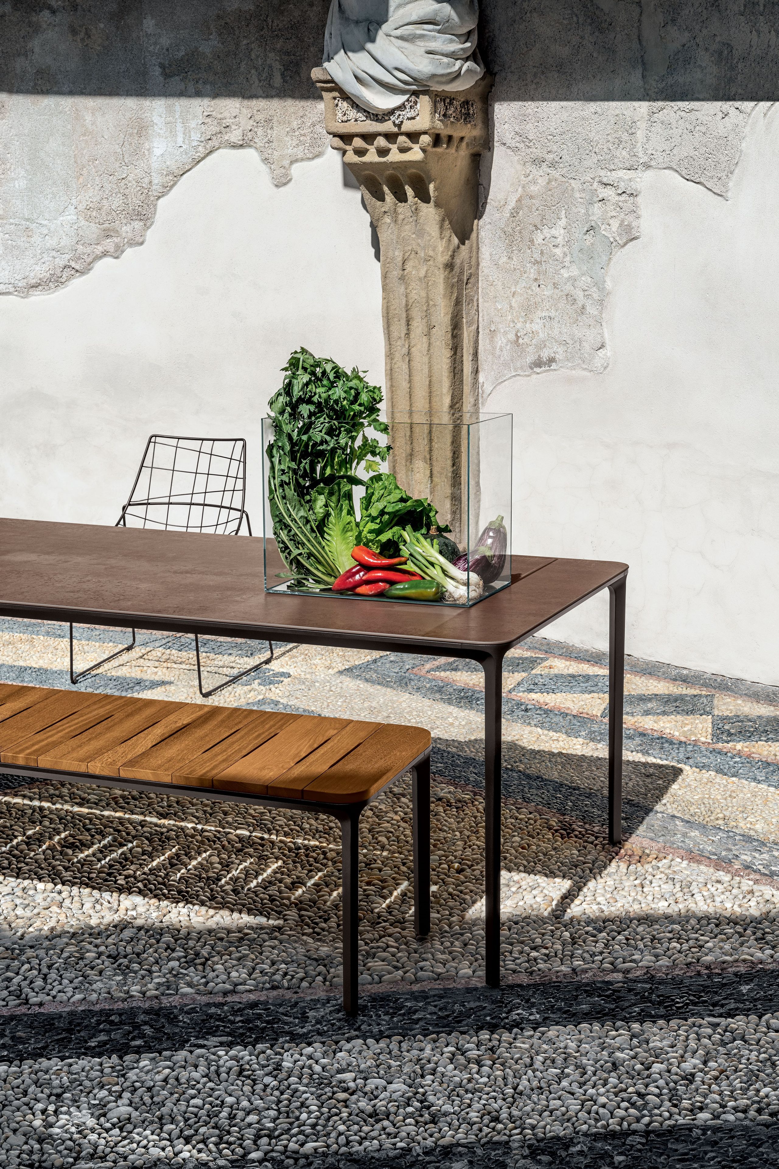 Керамический прямоугольный садовый стол Sovet Italia тонкий ARCH-00082879 - Вид №4