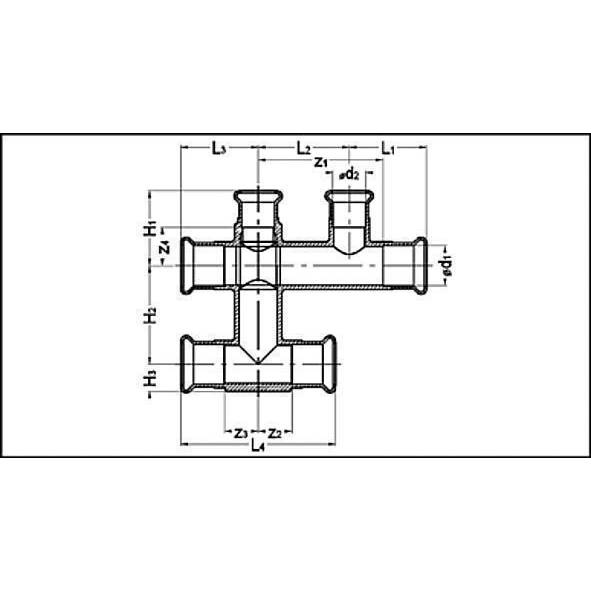 18580221822 SANHA 8580 пресс-распределитель в изоляции, ВПр, бронза 22x18x22 мм  - Вид №1