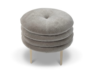Круглый пуф из ткани