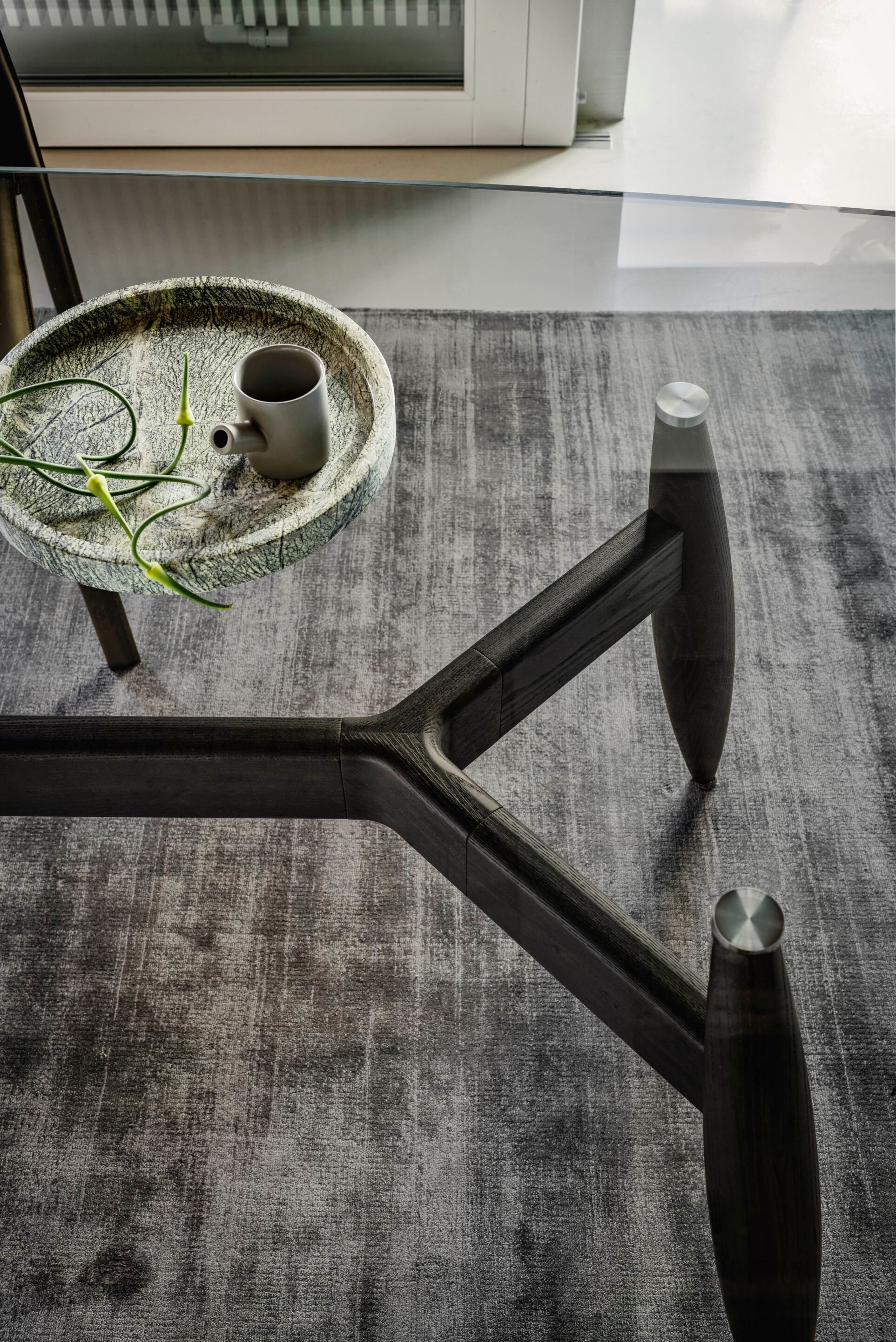 Прямоугольный стол из дерева и стекла Alf DaFrè FUSELLO ARCH-00103906 - Вид №3