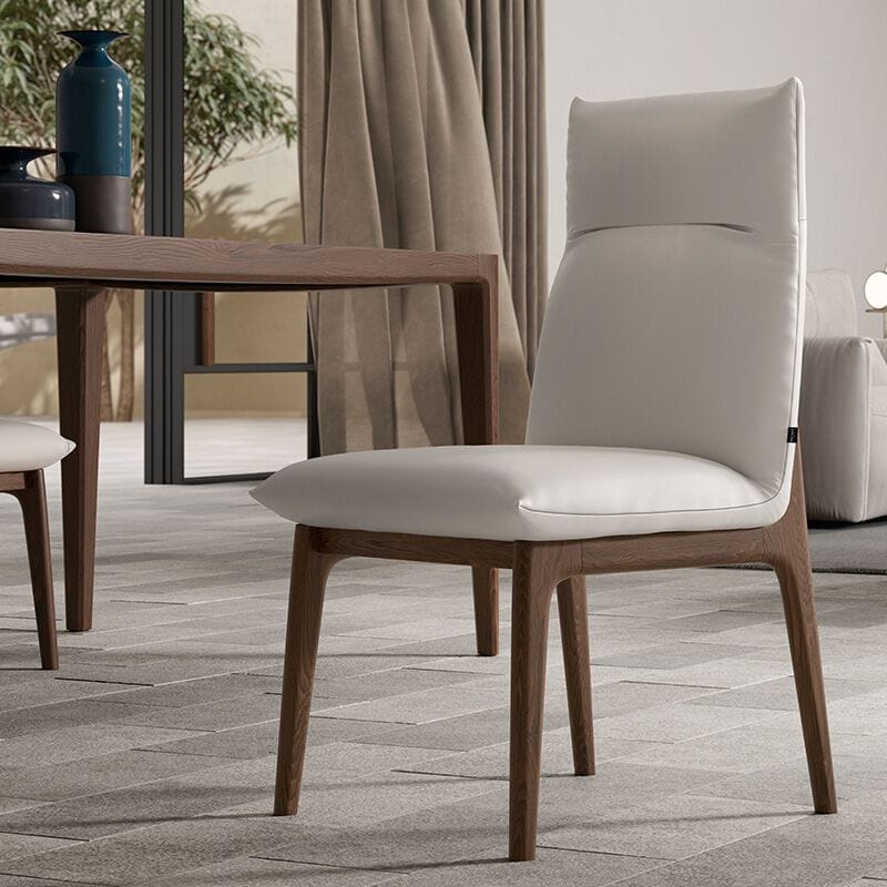 Кожаный стул с высокой спинкой Natuzzi Italia SOVRANA ARCH-00115409 - Вид №1