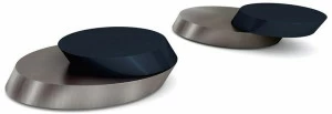 Visionnaire Низкий лакированный журнальный столик из стали и дерева