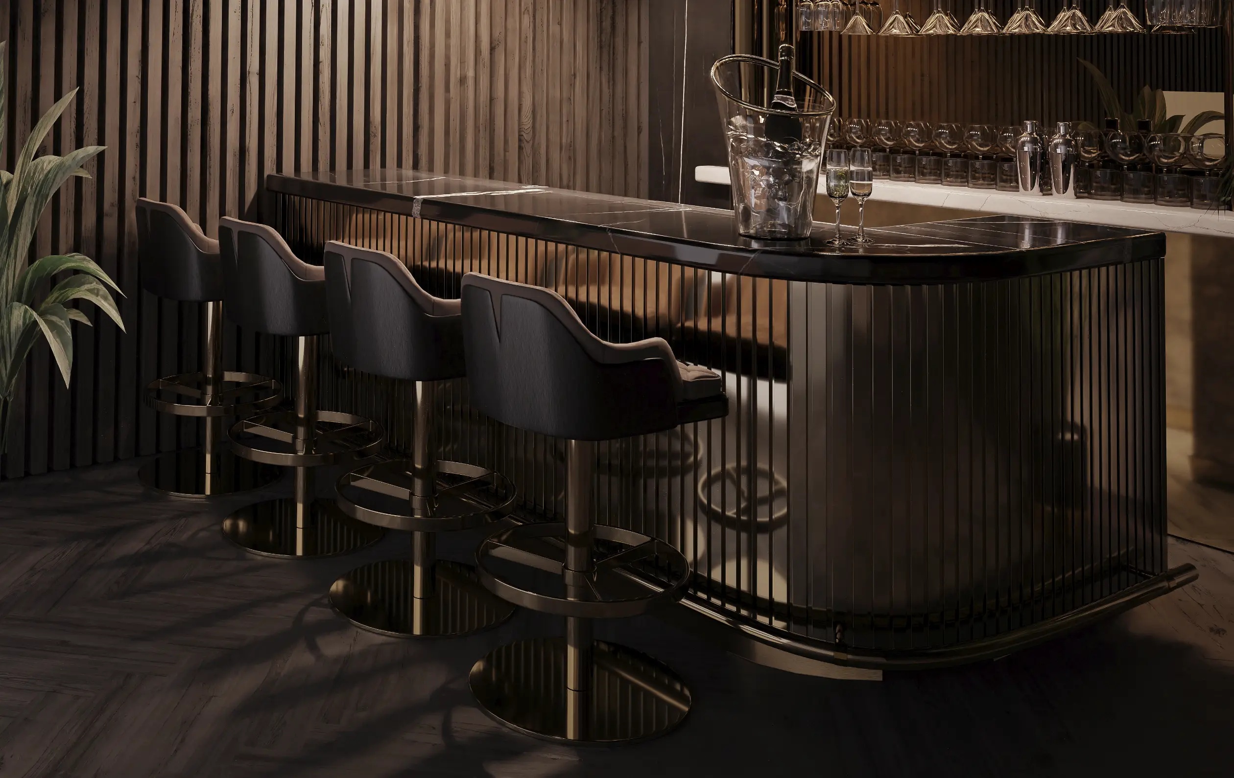 Поворотный барный стул LUXXU Charla 135 - Вид №4