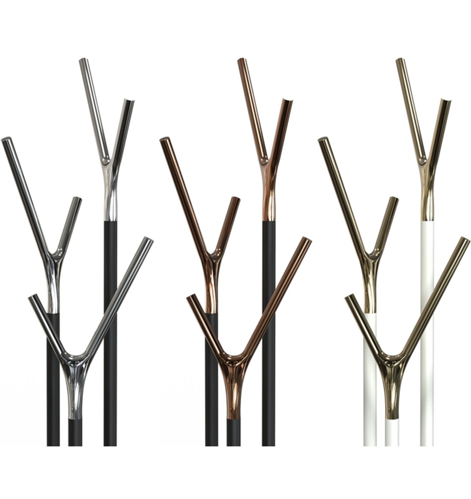 FROST WISHBONE Подставка для прихожей » белый / золотой Сталь Белое золото W1001-GW  - Вид №7