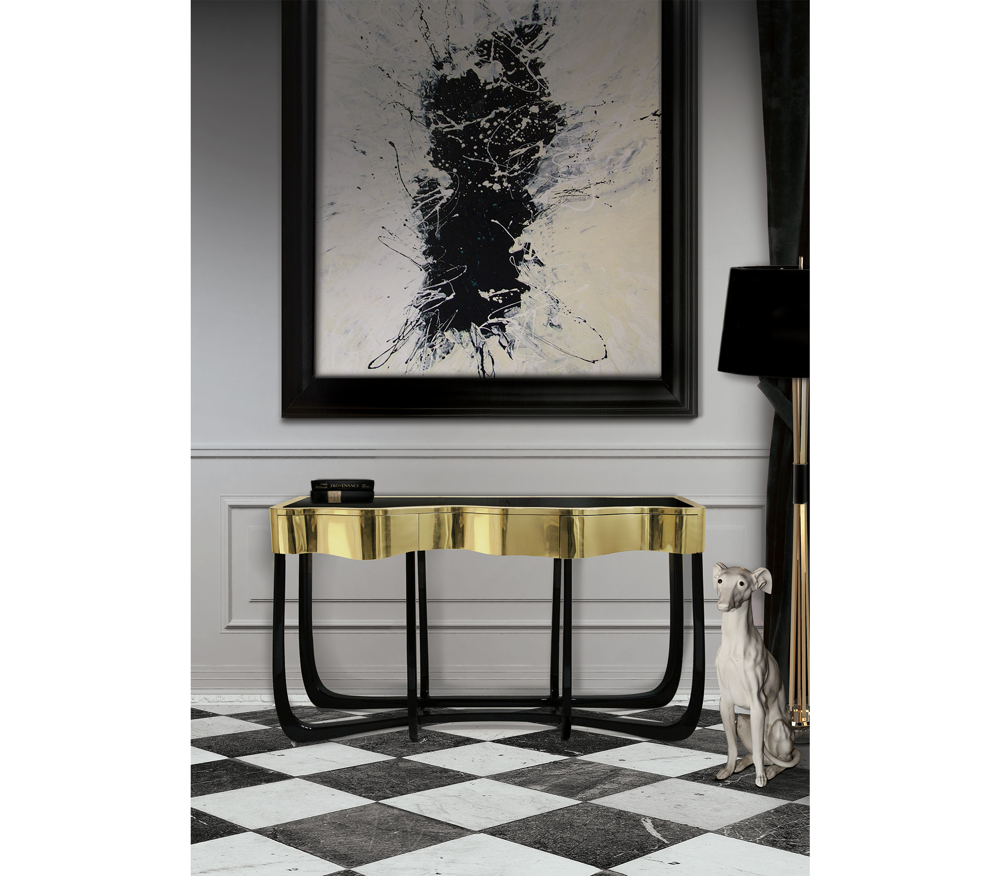 0-056 Извилистая золотая консоль Boca Do Lobo  - Вид №11