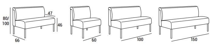 Модульный тканевый диван с огнестойкой обивкой Domingo Salotti Nana ARCH-00081705 - Вид №3