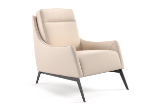 Кожаное кресло с подлокотниками