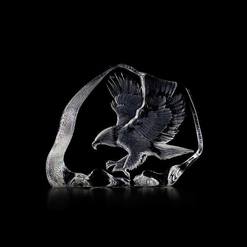 10671393 MALERAS Скульптура MALERAS Парящий орёл 22,5х17см, хрусталь Хрусталь 