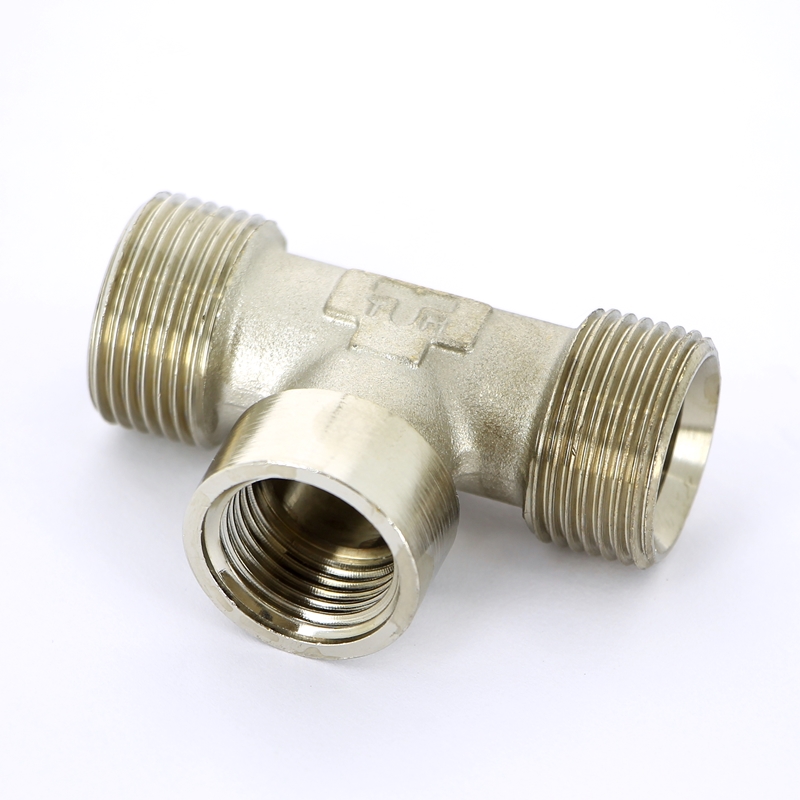 Тройник НВН никелированный евроконус TIEMME 3/4"EKх1/2"х3/4"EK 1640026 - Вид №1