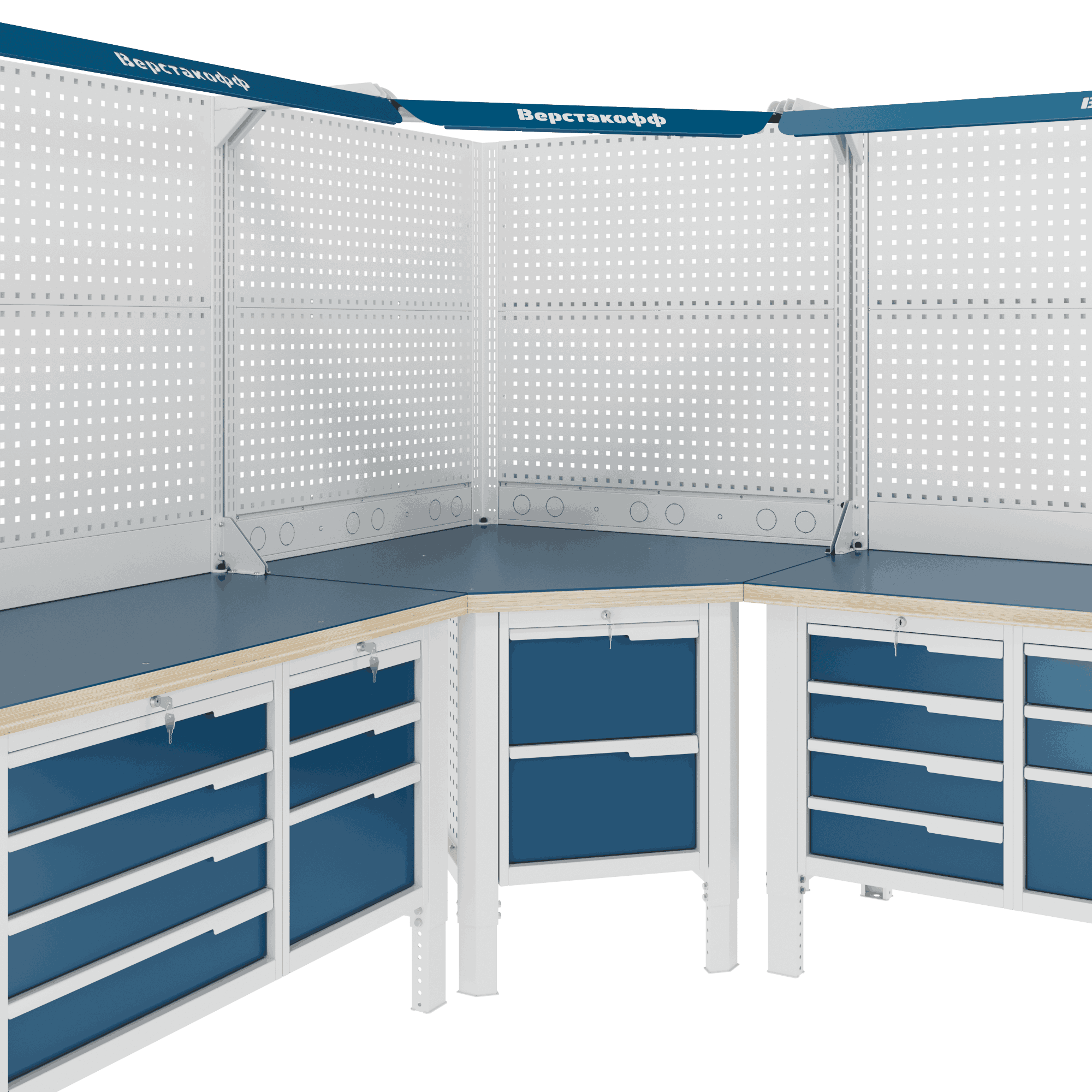 Верстак (угловой) CTR U532.S2.1-1FR Верстакофф 124772 - Вид №2