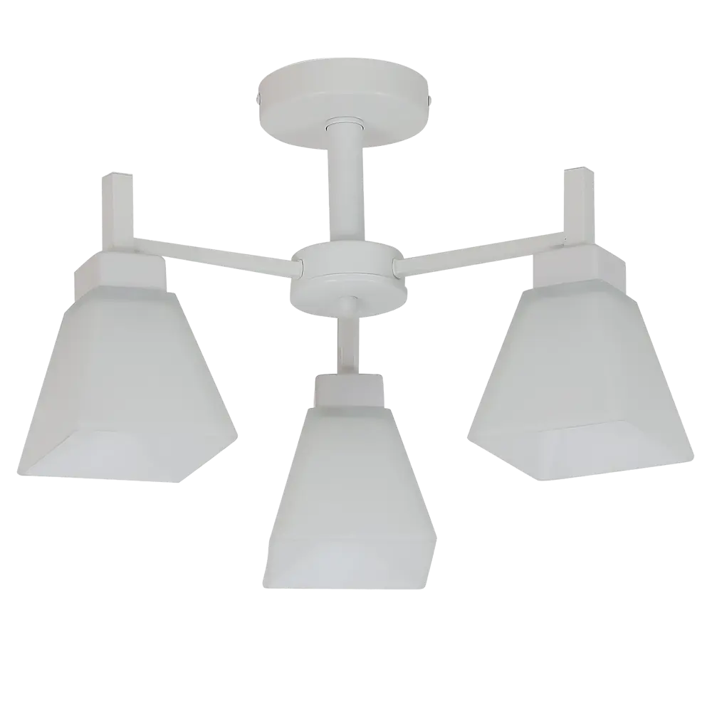 Люстра на штанге Cello 3 лампы 12 м² цвет белый SCHAFFNER STLM-2196106 - Вид №2